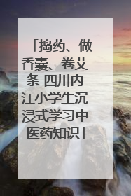 捣药、做香囊、卷艾条 四川内江小学生沉浸式学习中医药知识