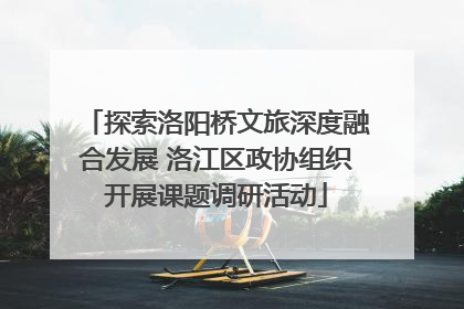 探索洛阳桥文旅深度融合发展 洛江区政协组织开展课题调研活动