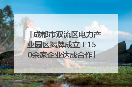 成都市双流区电力产业园区揭牌成立！150余家企业达成合作