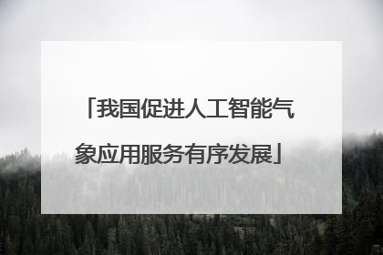 我国促进人工智能气象应用服务有序发展