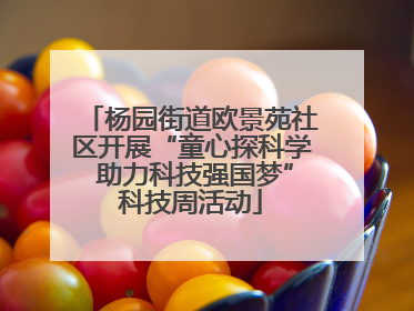 杨园街道欧景苑社区开展“童心探科学 助力科技强国梦”科技周活动