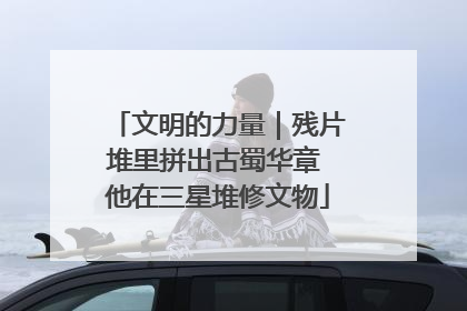 文明的力量｜残片堆里拼出古蜀华章 他在三星堆修文物