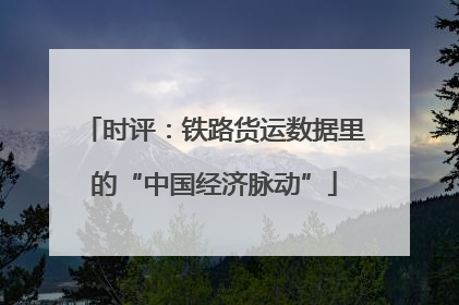 时评：铁路货运数据里的“中国经济脉动”