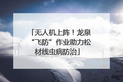 无人机上阵！龙泉“飞防”作业助力松材线虫病防治