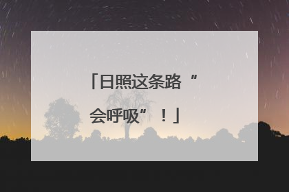 日照这条路“会呼吸”！