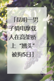 昆明一男子骑电摩载人在高架桥上“翘头”被拘5日