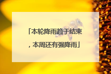 本轮降雨趋于结束，本周还有强降雨