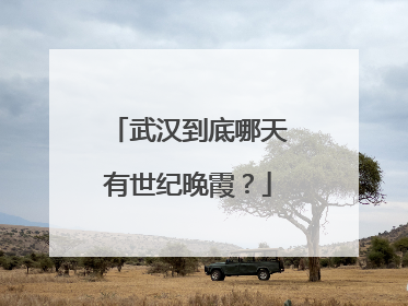 武汉到底哪天有世纪晚霞？