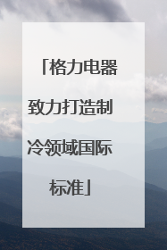 格力电器致力打造制冷领域国际标准