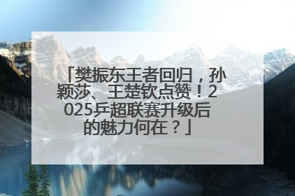 樊振东王者回归，孙颖莎、王楚钦点赞！2025乒超联赛升级后的魅力何在？