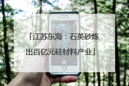 江苏东海：石英砂炼出百亿元硅材料产业