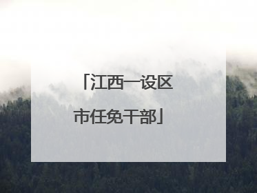 江西一设区市任免干部