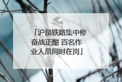 沪昆铁路集中修奋战正酣 百名作业人员同时在岗
