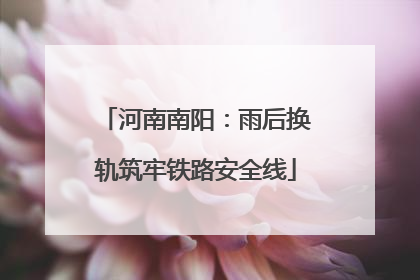 河南南阳：雨后换轨筑牢铁路安全线