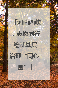 河南西峡：志愿同行 绘就基层治理“同心圆”