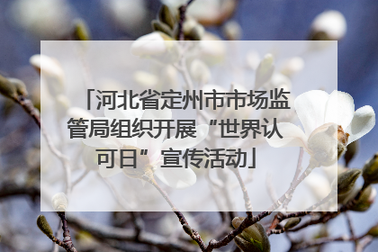 河北省定州市市场监管局组织开展“世界认可日”宣传活动