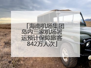 海南机场集团岛内三家机场暑运预计保障旅客842万人次