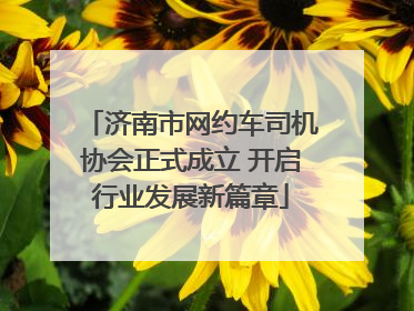 济南市网约车司机协会正式成立 开启行业发展新篇章