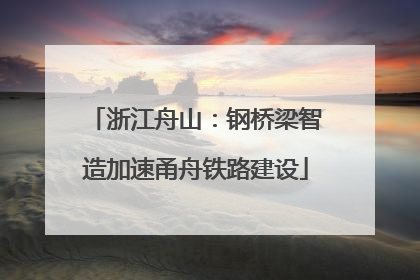 浙江舟山：钢桥梁智造加速甬舟铁路建设