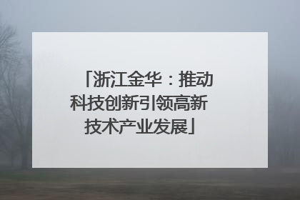 浙江金华：推动科技创新引领高新技术产业发展