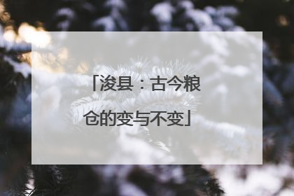 浚县：古今粮仓的变与不变