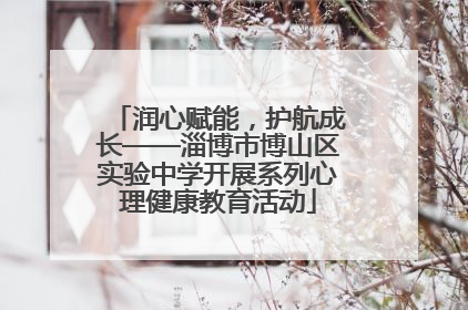 润心赋能，护航成长——淄博市博山区实验中学开展系列心理健康教育活动