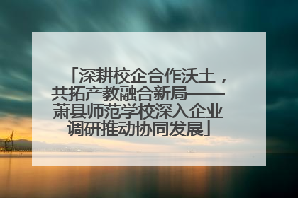 深耕校企合作沃土，共拓产教融合新局——萧县师范学校深入企业调研推动协同发展