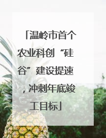 温岭市首个农业科创“硅谷”建设提速，冲刺年底竣工目标