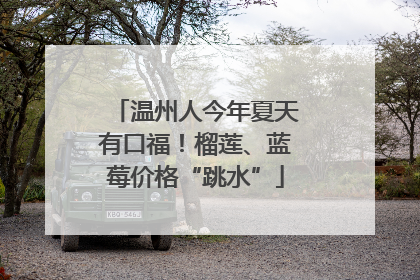 温州人今年夏天有口福！榴莲、蓝莓价格“跳水”