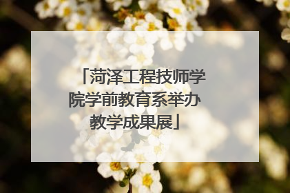 菏泽工程技师学院学前教育系举办教学成果展