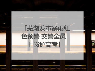 芜湖发布暴雨红色预警 交警全员上岗护高考