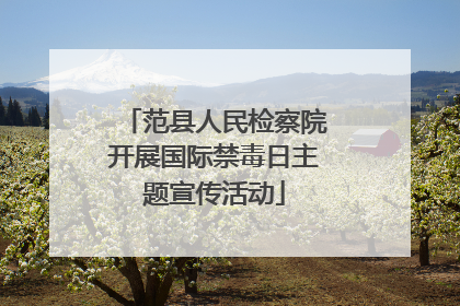 范县人民检察院开展国际禁毒日主题宣传活动