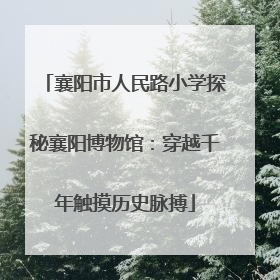 襄阳市人民路小学探秘襄阳博物馆：穿越千年触摸历史脉搏