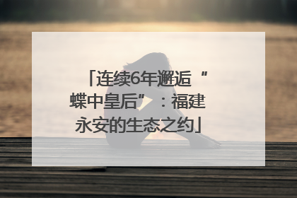 连续6年邂逅“蝶中皇后”：福建永安的生态之约