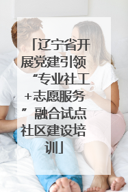 辽宁省开展党建引领“专业社工+志愿服务”融合试点社区建设培训