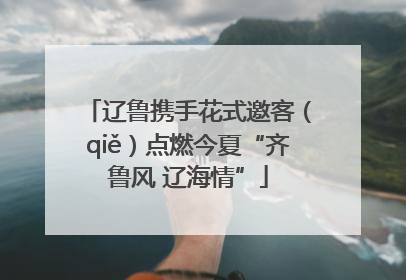 辽鲁携手花式邀客（qiě）点燃今夏“齐鲁风 辽海情”