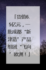 货值6.5亿元，一批成都“新津造”产品组团“飞向”欧洲！