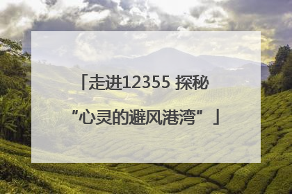 走进12355 探秘“心灵的避风港湾”