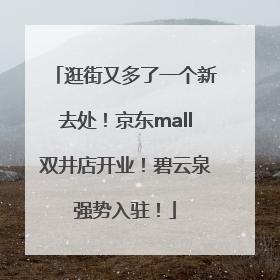 逛街又多了一个新去处！京东mall双井店开业！碧云泉强势入驻！