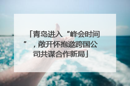 青岛进入“峰会时间”，敞开怀抱邀跨国公司共谋合作新局