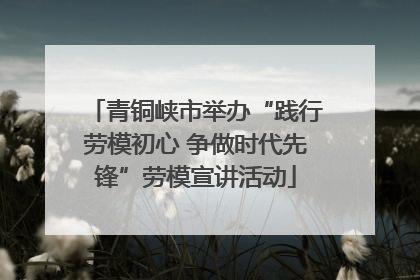 青铜峡市举办“践行劳模初心 争做时代先锋”劳模宣讲活动