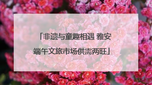 非遗与童趣相遇 雅安端午文旅市场供需两旺
