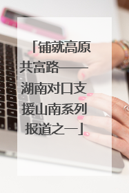铺就高原共富路——湖南对口支援山南系列报道之一