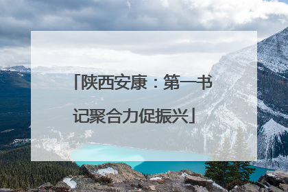 陕西安康：第一书记聚合力促振兴