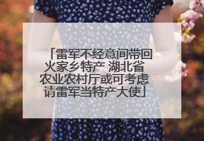 雷军不经意间带回火家乡特产 湖北省农业农村厅或可考虑请雷军当特产大使