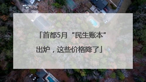 首都5月“民生账本”出炉，这些价格降了