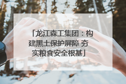 龙江森工集团：构建黑土保护屏障 夯实粮食安全根基
