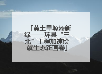黄土旱塬添新绿——环县“三北”工程加速绘就生态新画卷