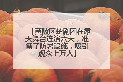 黄陂区楚剧团在露天舞台连演六天，准备了防暑设施，吸引观众上万人