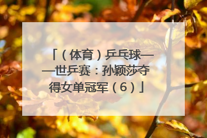 （体育）乒乓球——世乒赛：孙颖莎夺得女单冠军（6）